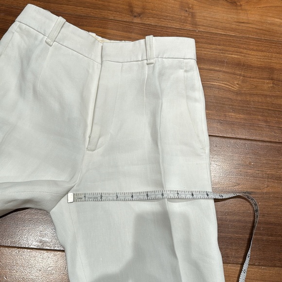 Chloe Linen Linen tapered Trouser Pants White Size FR34 - Picture 11 of 15